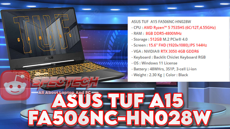 Spesifikasi Laptop ASUS TUF A15 FA506NC-HN028W