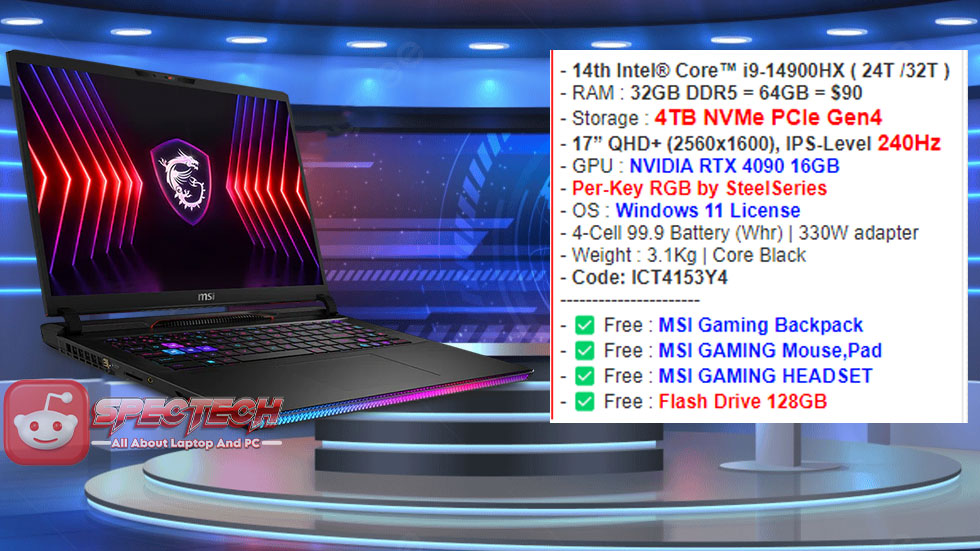 MSI GE78 HX 14VIG: Laptop Game Terbaik & Performa Maksimal