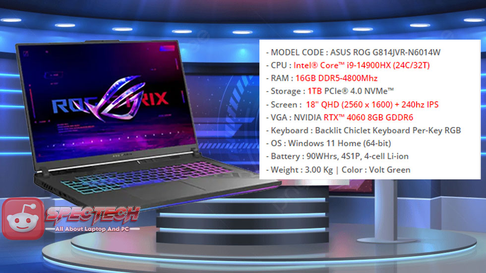 ROG Strix G18 G814JVR: Laptop Terbaik dan Performa Maksimal