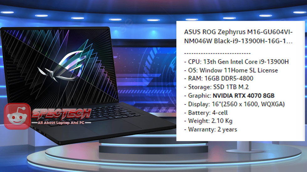 ASUS ROG Zephyrus M16: Kekuatan Gaming Dalam Genggaman