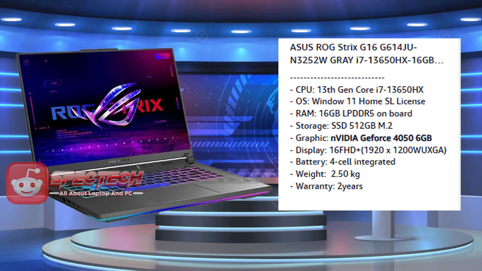 ROG Strix G16 G614JU: Performa Gaming Hebat Desain Kompak